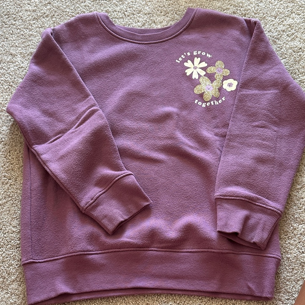 Purple Graphic Sweatshirt